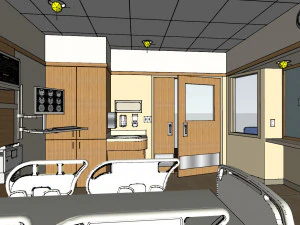 Intensive care room 3D Model