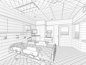 Intensive care room 3D 模型