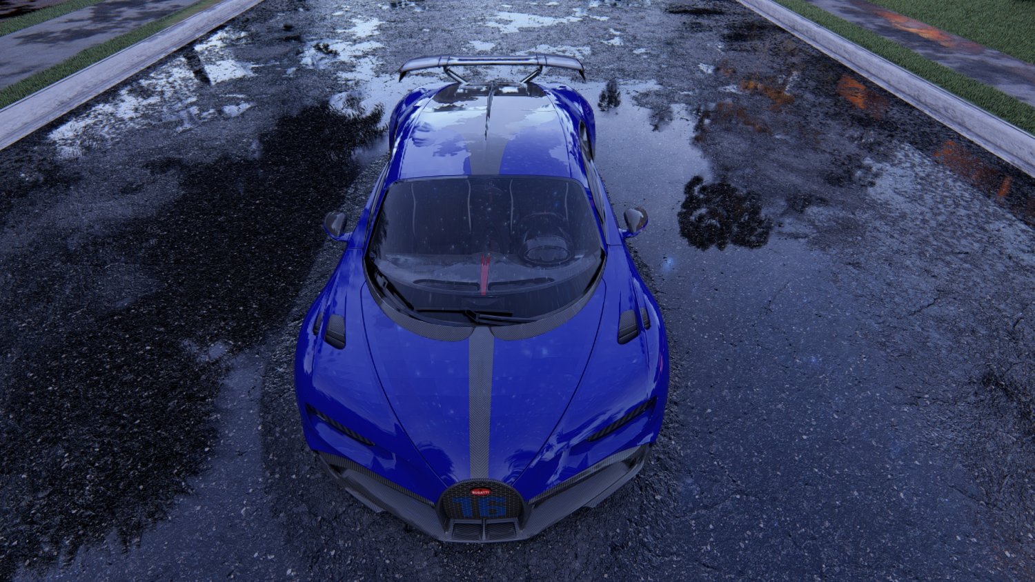 Bugatti Chiron Pur Sport 2022 3D Model in Racing 3DExport