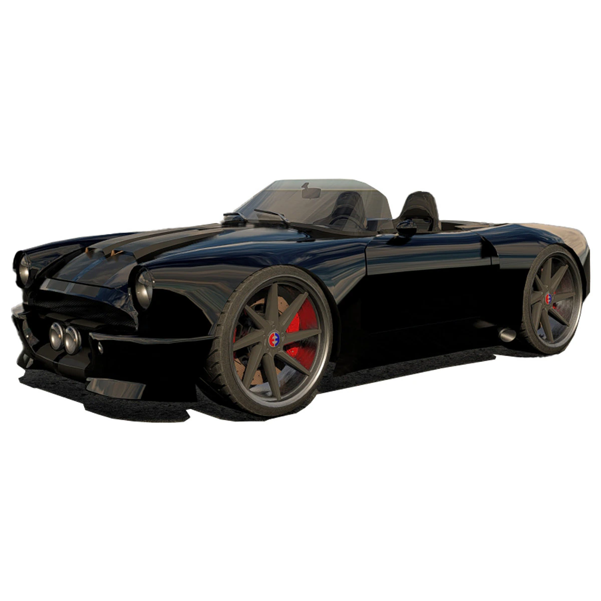 Sunbeam tiger 1966 3D Model .c4d .max .obj .3ds .fbx .stl .blend 