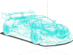 Honda NSX tuned 3D Model