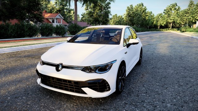 Volkswagen Golf R 2022 Model 3D .c4d .max .obj .3ds .fbx .stl .blend 