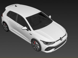 Volkswagen Golf R 2022 Model 3D