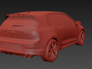 Volkswagen Golf R 2022 Model 3D
