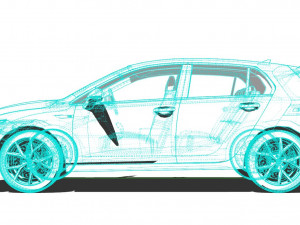 Volkswagen Golf R 2022 Model 3D