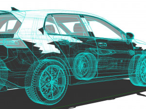 Volkswagen Golf R 2022 Model 3D