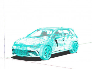 Volkswagen Golf R 2022 Model 3D