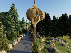 Tree restaurant 3Dモデル