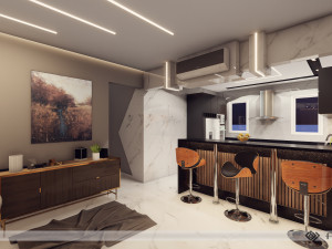 Modern Apartment Interior Scene Modelo 3D