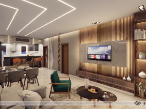 Modern Apartment Interior Scene 3D Model