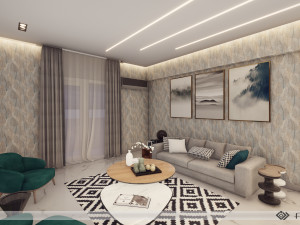 Modern Apartment Interior Scene Modelo 3D