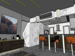 Modern Apartment Interior Scene Modelo 3D