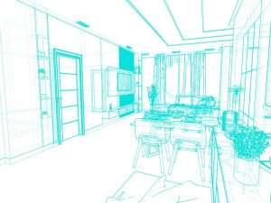 Modern Apartment Interior Scene Modelo 3D