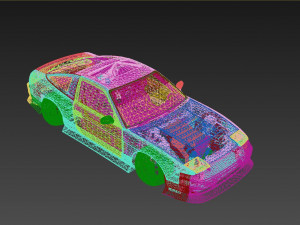 Nissan 240SX tuned 3D-Modell