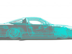 Nissan 240SX tuned 3D-Modell