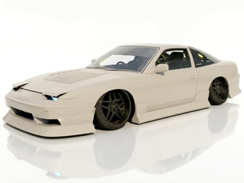 Nissan 240SX tuned 3D Model