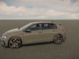 Volkswagen Golf 2022 GTI Modelo 3D