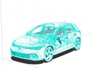 Volkswagen Golf 2022 GTI Modelo 3D