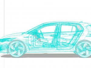 Volkswagen Golf 2022 GTI Modelo 3D