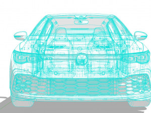 Volkswagen Golf 2022 GTI Modelo 3D
