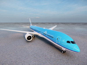 Boeing 787 KLM Modelo 3D