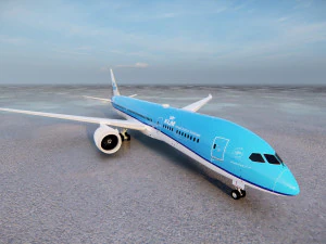 Boeing 787 KLM 3D Model