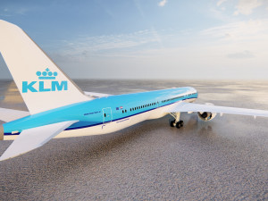 Boeing 787 KLM Modelo 3D