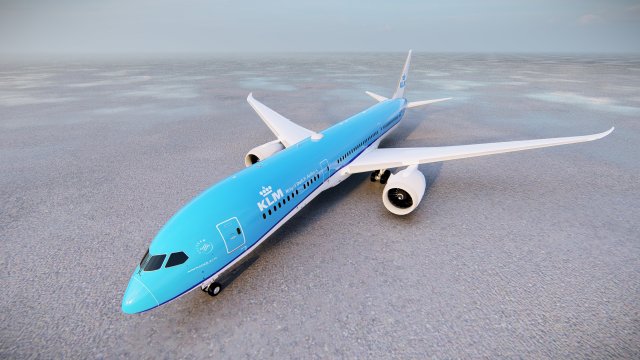 Boeing 787 KLM Modelo 3D .c4d .max .obj .3ds .fbx .stl .blend 