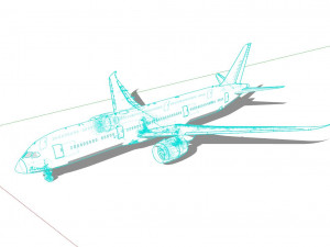 Boeing 787 KLM Modelo 3D