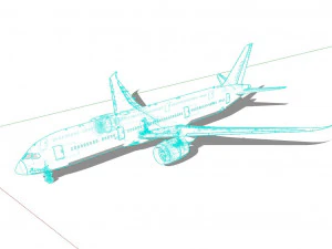 Boeing 787 KLM 3D Model