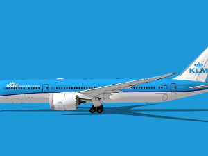 Boeing 787 KLM Modelo 3D