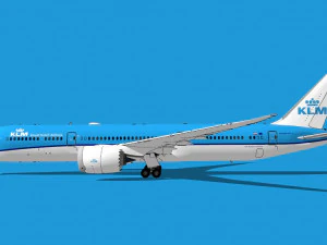 Boeing 787 KLM 3D Model