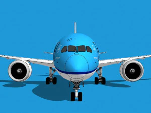 Boeing 787 KLM 3D Model