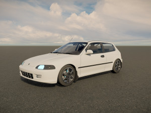 Honda civic 1992 hatchback Model 3D