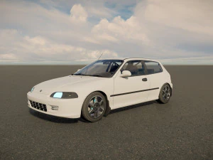 Honda civic 1992 hatchback 3D Model