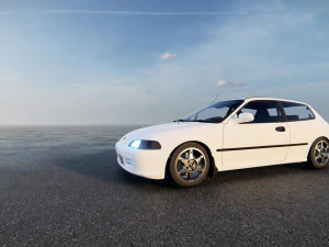 Honda civic 1992 hatchback 3D Model
