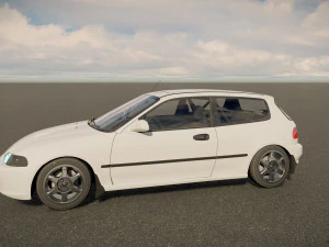 Honda civic 1992 hatchback 3D Model