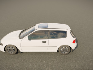 Honda civic 1992 hatchback Model 3D