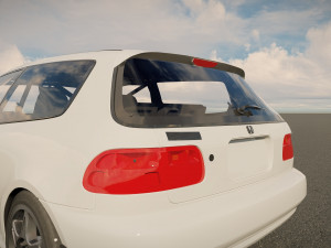 Honda civic 1992 hatchback Model 3D