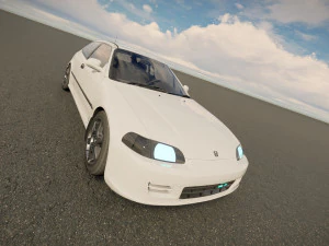 Honda civic 1992 hatchback 3D Model