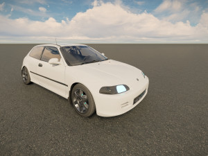 Honda civic 1992 hatchback Model 3D