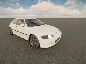 Honda civic 1992 hatchback 3D Model