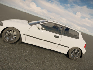 Honda civic 1992 hatchback Model 3D