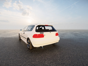 Honda civic 1992 hatchback Model 3D