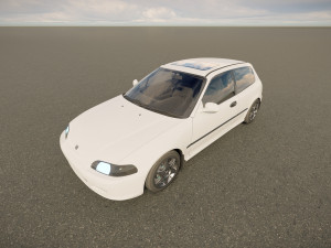Honda civic 1992 hatchback Model 3D