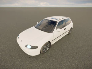 Honda civic 1992 hatchback 3D Model