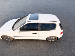 Honda civic 1992 hatchback Model 3D