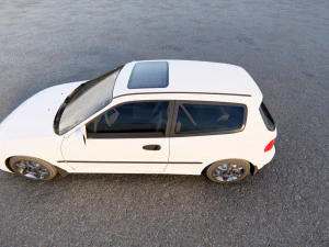 Honda civic 1992 hatchback 3D Model