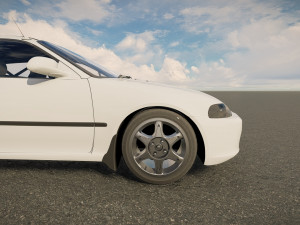 Honda civic 1992 hatchback Model 3D