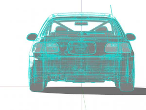 Honda civic 1992 hatchback 3D Model